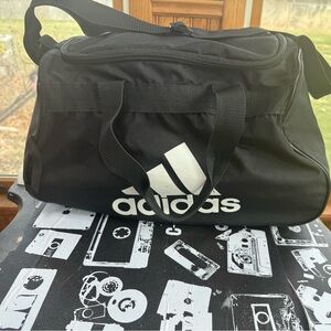 Adidas Black Duffel Bag with White Logo